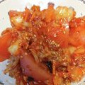 クックZCV6BF☆'s cooksnap of when they made 切って和えるだけ！トマトキムチのごま和え.