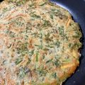 はちみつかなこ's cooksnap of when they made 大人気♪春菊とかりかりチーズの絶品チヂミ.