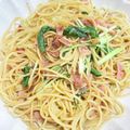 __おもち's cooksnap of when they made 簡単☆水菜とベーコンのパスタ.