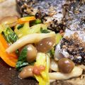 さび猫でやんす's cooksnap of when they made チンゲン菜と茗荷としめじの梅肉ナムル.