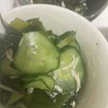 snow012's cooksnap of when they made ☆きゅうり・わかめ・しらすの酢の物☆.