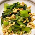 TeaChan214's cooksnap of when they made 小松菜と豆腐の塩炒め.