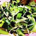 子供ネギ星人's cooksnap of when they made 作り置き☆こまつなとえのきのおひたし.