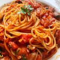 indiansun's cooksnap of when they made 本格ボンゴレロッソ*あさりのパスタ.