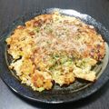 黒豆丸's cooksnap of when they made 一人ランチに♪納豆ご飯のお好み焼き.