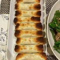 モモとまかないさん's cooksnap of when they made 余った餃子の皮でちくわ海苔チーズ巻き.