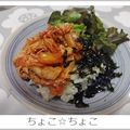 ちょこ☆ちょこ's cooksnap of when they made 焼肉店の豚キムチ丼.
