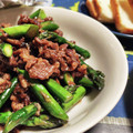 太巻きたまご's cooksnap of when they made 牛肉とアスパラガスのオイスターソース炒め.