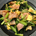 こはるママ♡'s cooksnap of when they made 小松菜とベーコンのふわたま深煎りごま炒め.