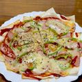 miーtai's cooksnap of when they made シューマイの皮で簡単ピザ♫♬.
