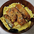 クック9LBA3O☆'s cooksnap of when they made さんま缶で☆蒲焼き丼.