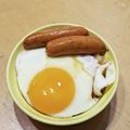 ラリー＆サラ's cooksnap of when they made 至高のソーセージ丼.