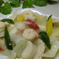 mielle's cooksnap of when they made 彩り野菜の海鮮中華塩炒め.