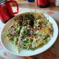 さっちゃん's cooksnap of when they made 米粉チヂミ★大葉★納豆★たくあん入り.