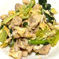 nob_rin's cooksnap of when they made 小松菜と豚肉の卵とじ炒め.