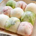 luckyまちゃよ's cooksnap of when they made 三色節句ちぎりパン（ＨＢ使用）.