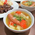 イベ長's cooksnap of when they made シャウエッセンとキャベツのコンソメスープ.