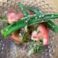 dollyj's cooksnap of when they made ♪きゅうりトマトオクラ茗荷のごま油和え♪.