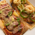 ぴあのちゃん95's cooksnap of when they made 春巻きの皮でピザ♪と簡単適当ピザソース.