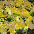 賄いのおばちゃん's cooksnap of when they made ほうれん草とﾊﾑの卵炒め.