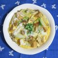 mmameco's cooksnap of when they made 母の味♪白菜と厚揚げの卵とじ.