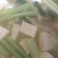 ハニイとムサシ's cooksnap of when they made 小松菜 えのき 豆腐の味噌汁^^.
