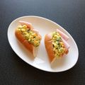 WOODs´'s cooksnap of when they made 簡単！ドッグパンで。ハム、卵、胡瓜サンド.