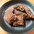 MEME72's cooksnap of when they made まるで牛肉！節約合挽きサイコロステーキ☆.
