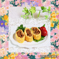 ♪としクック♪'s cooksnap of when they made 焼きそばの次の日の定番オムそば弁当☆.