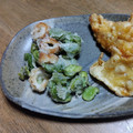 和☆2049's cooksnap of when they made 簡単♪そら豆とちくわのミニかき揚げ.