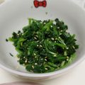 クックE662AA☆'s cooksnap of when they made レンジで簡単♪ほうれん草のナムル.