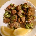 クックM040XW☆'s cooksnap of when they made 夫が愛する♡ゴーヤと豚肉のから揚げ.
