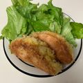 みーちゃん♫'s cooksnap of when they made 簡単♪揚げないハムカツ（ポテトサンド）.
