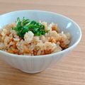 桜月❀咲良mommy's cooksnap of when they made 鮭と大葉香る楽ちん炊き込みご飯♡.