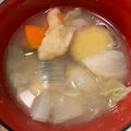 きゃろぽて's cooksnap of when they made 松山あげ入り・さつまいもと玉ねぎのみそ汁.