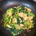 あかももりん's cooksnap of when they made 小松菜卵炒め♪簡単レシピ小海老のだし.