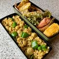 yu🐓's cooksnap of when they made ウインナーとピーマンのウスターカレー炒飯.