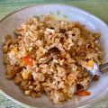 ビートルズ食堂's cooksnap of when they made 残った炊き込みご飯は炒飯に変身♪.