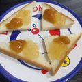 しゅい6's cooksnap of when they made 食パン半分だけ食べたい時の切り方.