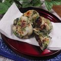 クックHG9V8Y☆'s cooksnap of when they made 春菊とくるみ入りあんこのお焼き.