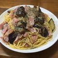 わっきー0424's cooksnap of when they made 簡単！なすとベーコンのバターパスタ♪.