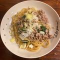 ふわり23's cooksnap of when they made 絶品☆豚挽き肉とほうれん草の和風パスタ.