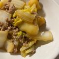 クックA4NCDV☆'s cooksnap of when they made レンジ時短で！白菜とじゃがいもの味噌煮.