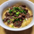 ♡ナムギュ♡'s cooksnap of when they made 甘辛豚のせ♡あんかけうどん.