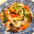 悠LOVE航's cooksnap of when they made 空芯菜とパプリカ他野菜のカラフル炒め.