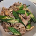 ゆるмαмα's cooksnap of when they made オクラと豚肉の炒め物.