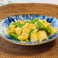コムギ大好き's cooksnap of when they made スナップエンドウと油揚げの卵とじ.
