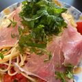 まゆゆいまま's cooksnap of when they made 簡単♡トマトと生ハムの冷製パスタ.