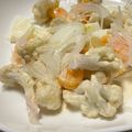 QPはにー's cooksnap of when they made カリフラワーとたまごのコク旨サラダ.