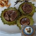 melmarilyn's cooksnap of when they made ゴーヤのチーズ肉詰め.